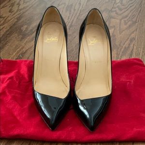 Christian Louboutin Corneille 100 blk patent 37.5